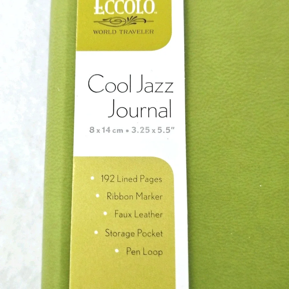 Eccolo Green Cool Jazz Journal 3.25x5.5